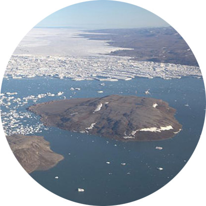 aerial photo of glacier