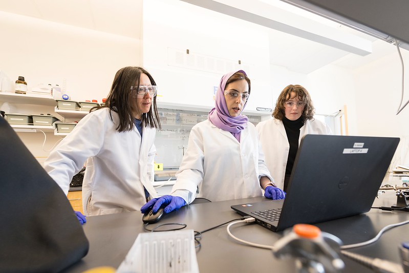 Researchers working together at OSU.