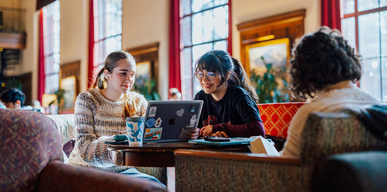 Students gather to study on OSU's campus.